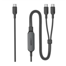 Anker 2-in-1 USB Type-C Male to Dual Type-C Male, 1.8 Meter, Black Charging Cable